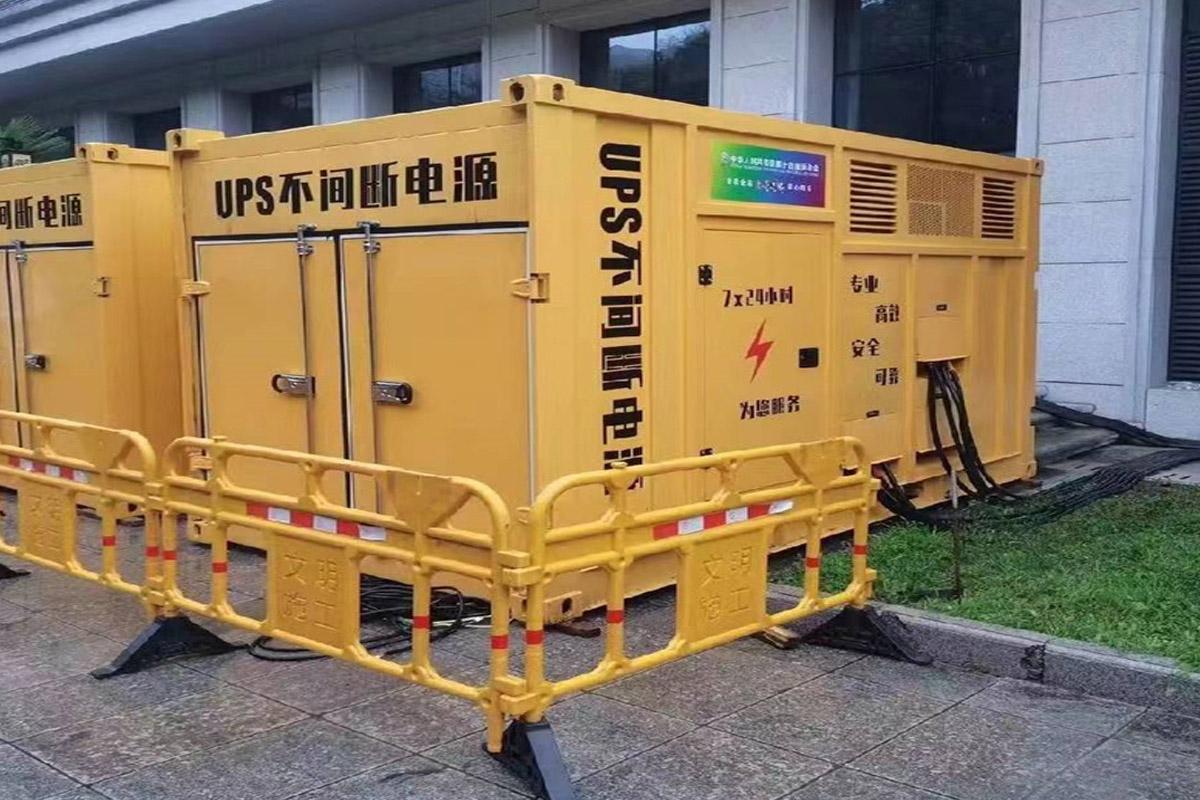余杭发电机租赁施工现场