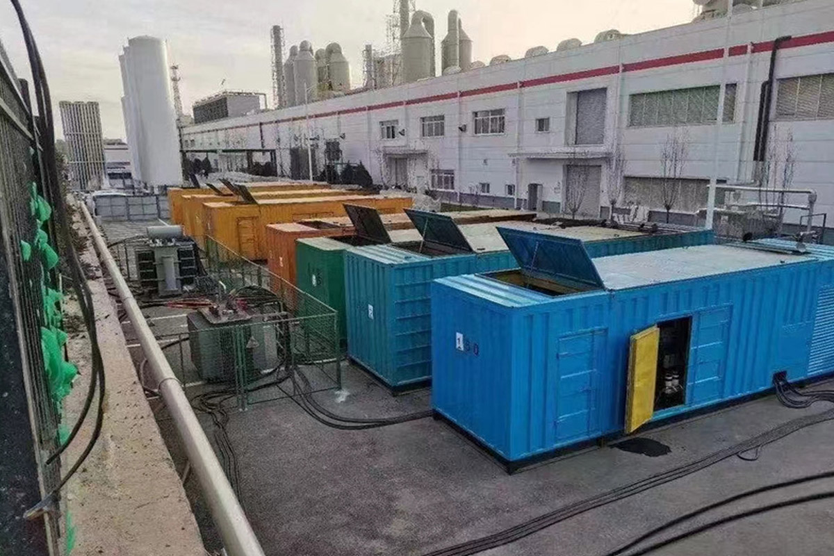 余杭发电机租赁施工现场